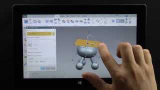 Touch Screen CAD on Tablet in NX 10 [upl. by Ariem]