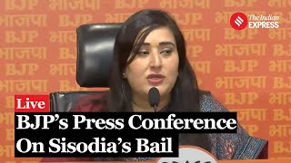 BJP MP Bansuri Swaraj Addresses Press Conference On Manish Sisodia’s Bail [upl. by Polik405]