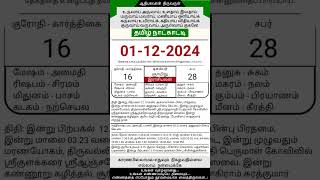 Today Tamil Calendar l Rasi palan l December 1 2024 l tamilcalendar tamilcalendar2024 [upl. by Lionello]