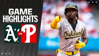 As vs Phillies Game Highlights 71424  MLB Highlights [upl. by Afton]