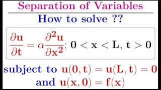 PDE How to solve the homogeneous 1D Heat Equation using the method of separation of variables [upl. by Gingras616]