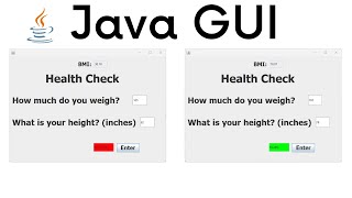 Java BMI Graphic User Interface GUI [upl. by Nnairek]