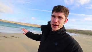 St Ninians Isle Beach in Shetland a natural tombolo and the site of a pictish treasure find [upl. by Ymmij510]