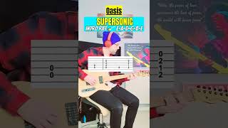 Oasis  Supersonic Intro Riff Guitar Lesson  Tab  Tutorial guitar tutorial [upl. by Spevek]