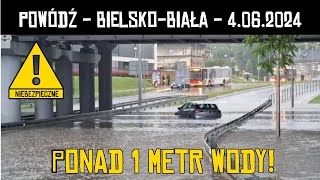 🌊 🌧️ POWÓDŹ BŁYSKAWICZNA  BIELSKO BIAŁA  4062024 [upl. by Zigmund]