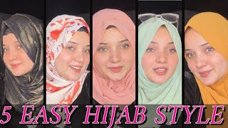 How to wear hijab a few very basic styles 🧕🏻 EASY HIJAB TUTORIAL EVERYDAY STYLE BY RABEECA KHAN😍 [upl. by Iredale]