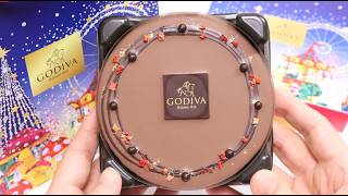 Godiva Christmas Chocolate Cake Gateau au chocolat [upl. by Aeriela]