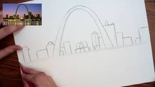 How to draw the Gateway Arch Part 1 [upl. by Attej170]