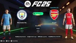 FC25 First Full Match Gameplay  Manchester City vs Arsenal  Full Match at the ETIHAD [upl. by Durwin609]