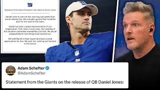 Daniel Jones Asks For Release From Giants Will Be Free Agent After Benching  Pat McAfee Show [upl. by Chaing]