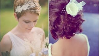 50 idées coiffure mariage sur cheveux courts [upl. by Prebo899]