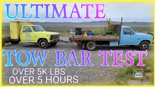 Harbor freight tow bar tested to the limit pulling a ford f350 with 69 idi diesel [upl. by Willet]