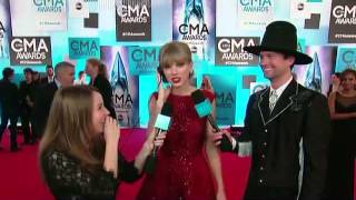 Taylor Swift on the CMA Red Carpet on Ellen show [upl. by Asyla847]