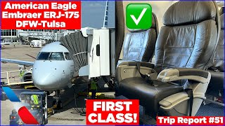 FIRST CLASS on Americans ERJ175 WORTH the MONEY  Trip Report 51 [upl. by Grishilda650]