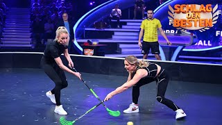 Floorball Lola Weippert vs AnnaCarina Woitschack  Schlag den Besten [upl. by Laidlaw554]