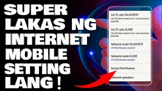 Paano Palakasin ang Internet Data Connection  Phone Setting Lang Solve Na Lalakas ang Internet Mo [upl. by Nnaytsirk]