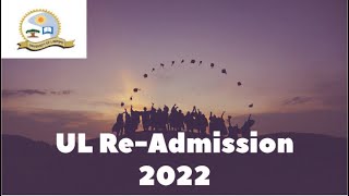 UL Readmission 2022  How to upload documents at UL  UL Check Status [upl. by Killoran]