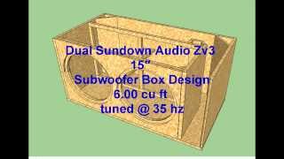 Dual Sundown Audio Zv3 15″ Subwoofer Box Design [upl. by Tudor43]