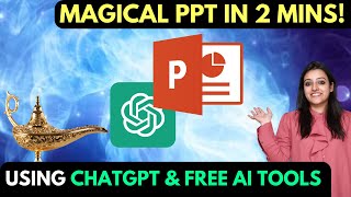 How to make PPT using ChatGPT amp Free AI Tools Powerpoint Presentation on mobile phone amp PC in Hindi [upl. by Ellehsyt378]