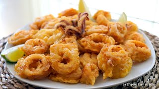 Receta de Calamares a la Romana Crujientes y Esponjosos Fáciles y Rápidos [upl. by Elrahc]