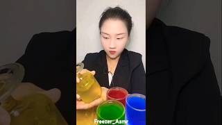 Colourful crunchy ice eating asmr [upl. by Cherian]