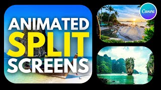 Animated Split Screen  Canva Tutorial [upl. by Gardener]