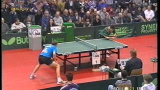 Tischtennis Bundesliga Jörg Roßkopf vs Timo Boll Feb 1999 [upl. by Arbe]