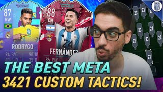 POST PATCH BEST META 3421 CUSTOM TACTICS  FORMATION amp INSTRUCTIONS FIFA 23 ULTIMATE TEAM [upl. by Wiese]