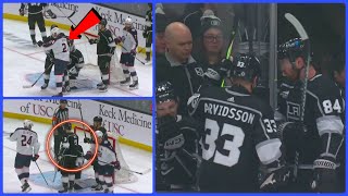 Viktor Arvidsson NASTY Injury video 🔴 Los Angeles Kings’ Viktor Arvidsson Injured vs Blue Jackets [upl. by Caneghem]