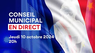 Conseil municipal du jeudi 10 octobre 2024 20h de JouyleMoutier [upl. by Bryn373]