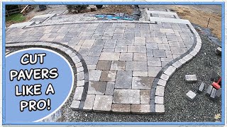 How To Cut Curves for a Paver Walkway  Patio [upl. by Alyel]