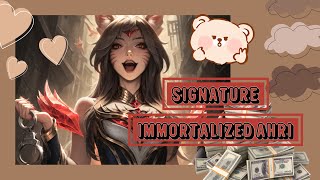 SIGNATURE Immortalized Legend Ahri Collection waiting room 🍓🍒 [upl. by Anerbes]