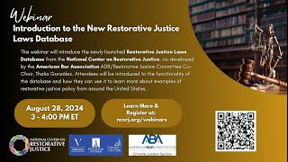 Introduction to Restorative Justice Laws Database [upl. by Stanley]