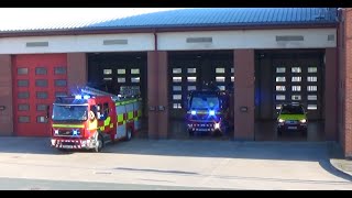 TWO PUMPS  WATCH MANAGERS VEHICLE  Bradford Fire Station Turnout West Yorkshire Fire amp Rescue [upl. by Alfeus228]