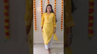 Chickenkari kurti set meesho meesho meeshohaul tre fashion viralshort [upl. by Kass]