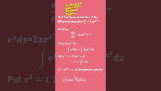 Find the General Solution of this Differential Equation youtubeshorts [upl. by Iadrahc]