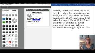 1 PropZTest example using the TI84 Plus CET [upl. by Awra56]