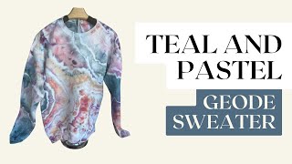 Pastel Geode Tie Dye Pullover Sweater Tutorial [upl. by Nile]