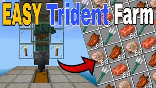 EASIEST Trident Farm in Minecraft 121 [upl. by Boone480]