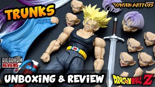 TRUNKS Tonsen Arttoys SH Figuarts Dragon Ball Z Unboxing e Review BR [upl. by Tobin668]