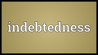 Indebtedness Meaning [upl. by Atiras]