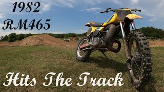 RM465 Hits the Track  1982 Suzuki RM465 Resurrection Part 4 [upl. by Binnings]