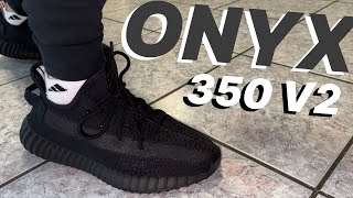 Yeezy 350 V2 Onyx Review amp On Feet  Sizing amp Resell Predictions [upl. by Areikahs]