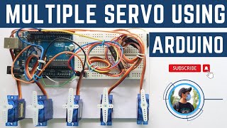 How To Control Multiple Servos using Arduino Uno  Arduino Projects [upl. by Arturo]