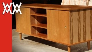 Build a 50s style credenza  TV cabinet [upl. by Ocirled]