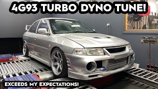 4G93 SOHC TURBO DYNO TUNE BUDGET EVO  EcuFlash [upl. by Ailic]