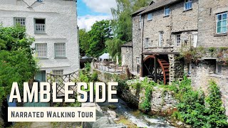 AMBLESIDE  4K Narrated Walking Tour  Lets Walk 2021 [upl. by Judie323]