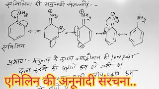 एनिलिन की अनुनादी संरचना  aniline ki anunadi sanrachna  resonance structure of aniline [upl. by Lettig]