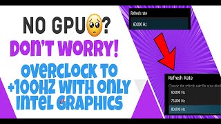 The Easiest Way To Overclock A Monitor Intel Graphics  No Software Needed [upl. by Reneta214]