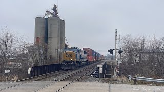 CSX I15127 w CSX SD70MACe 4546  Elmore Rd in Pemberville OH 12724 [upl. by Aicirtan]